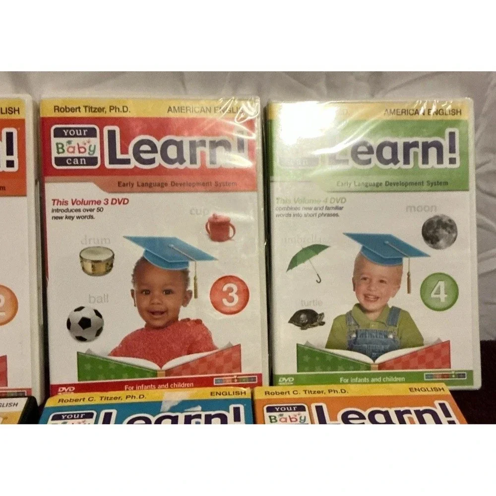 Your Baby Can Learn! American English Kit DVDs Books Sliding Teaching Cards